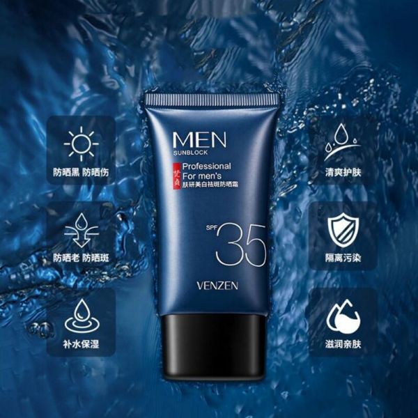 VEZE Sunscreen for men's face and body, SPF 35, 40 ml
